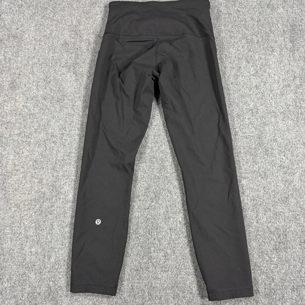 Lululemon Wunder Train High Rise Crop Leggings Womens 4 Black 23